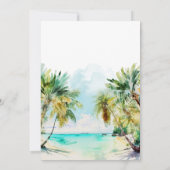 熱帯ビーチ行先結婚式 招待状 (裏面)