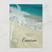 熱帯ビーチ行先結婚式 案内ポストカード (正面)