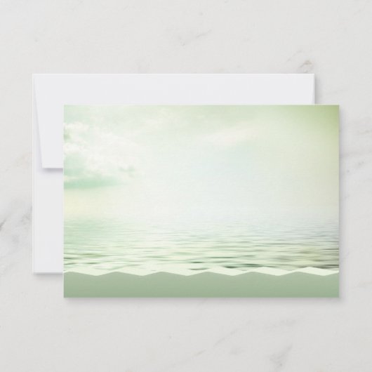 熱帯ビーチ行先結婚式RSVPカード 招待状 (裏面)