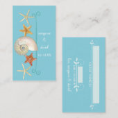 熱帯ビーチ貝殻星魚ナウチラス夏 プレイスカード (正面/裏面)