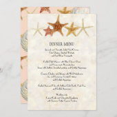 熱帯ビーチ貝殻星魚ナウチラス夏 メニュー (正面/裏面)