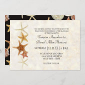 熱帯ビーチ貝殻星魚ナウチラス夏 招待状 (正面/裏面)