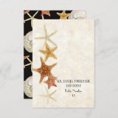 熱帯ビーチ貝殻星魚ナウチラス夏 招待状 (正面/裏面)