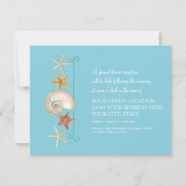 熱帯ビーチ貝殻星魚ナウチラス夏 招待状