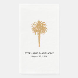 熱帯ビーチ金ゴールドパームツリーデスティネーションウェディング