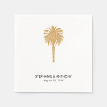 熱帯ビーチ金ゴールドパームツリーデスティネーションウェディング