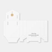 熱帯ビーチ金ゴールドパームツリーデスティネーションウェディング フェイバーボックス (折り畳みなし)