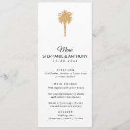 熱帯ビーチ金ゴールドパームツリーデスティネーションウェディング メニュー