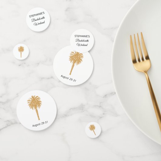 熱帯ビーチ金ゴールドパームデスティネーションバチェロレッテ コンフェッティ (グループ)