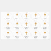 熱帯ビーチ金ゴールドパームデスティネーションバチェロレッテ ラベル (シート)