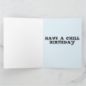 熱帯ビーチ飲料誕生日グリーティングカード サンキューカード (内部)