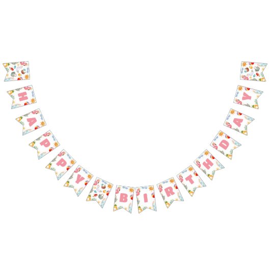 熱帯ビーチ1日パーティー バンティングフラッグ (全)