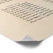 熱帯ビーチ8結婚表の座席表 ポスター (角)