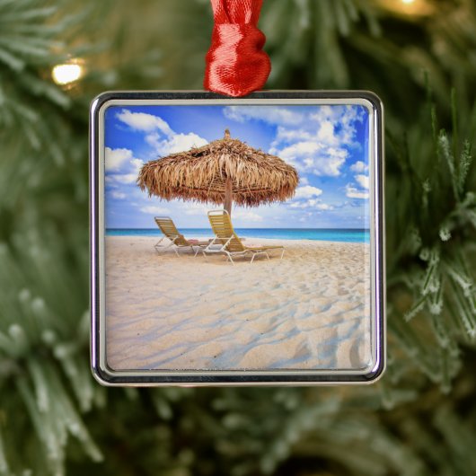 熱帯ビーチ |アルバサンディビーチ メタルオーナメント (ツリー)