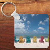熱帯ビーチ |アルバ，パームビーチ キーホルダー (正面)