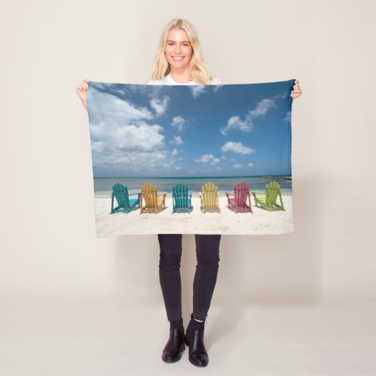 熱帯ビーチ |アルバ,パームビーチ フリースブランケット (インサイチュ)