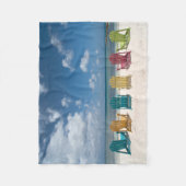 熱帯ビーチ |アルバ,パームビーチ フリースブランケット (正面)