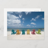 熱帯ビーチ |アルバ，パームビーチ ポストカード (正面/裏面)