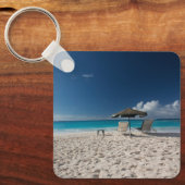 熱帯ビーチ |アンギラ，サンディビーチ キーホルダー (正面)