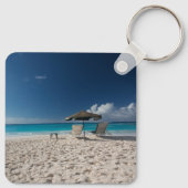 熱帯ビーチ |アンギラ，サンディビーチ キーホルダー (裏面)