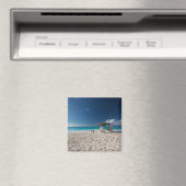 熱帯ビーチ |アンギラ，サンディビーチ マグネット (インサイチュ (食洗機))