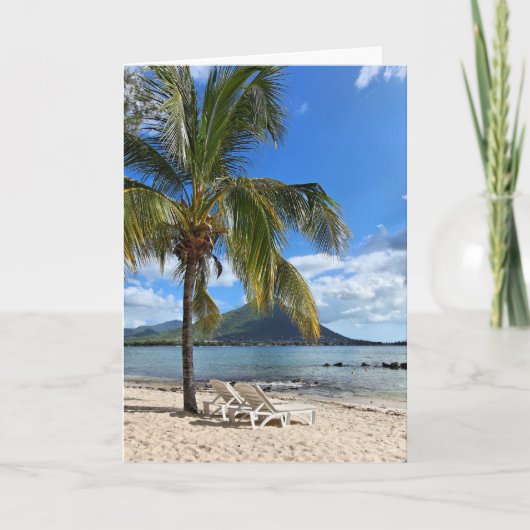 熱帯ビーチ カード (正面)
