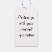 熱帯ビーチ ギフトタグ (裏面)