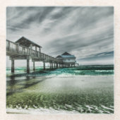 熱帯ビーチ |クリアウォーターフロリダ ガラスコースター (正面)