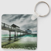 熱帯ビーチ |クリアウォーターフロリダ キーホルダー (裏面)