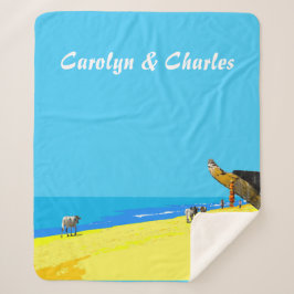熱帯ビーチ，ゴア，インドパーソナライズされた, シェルパブランケット