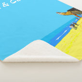 熱帯ビーチ，ゴア，インドパーソナライズされた, シェルパブランケット (3/4)