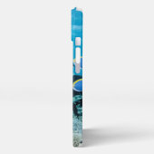 熱帯ビーチ |サンゴの中のチョウザメ iPhoneケース (左側面)