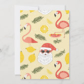 熱帯ビーチ&サンタクリスマス7月パーティー 招待状 (裏面)