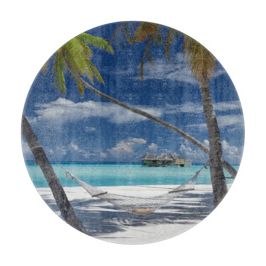 熱帯ビーチ |サンディビーチ、モルディブ カッティングボード (正面)