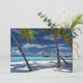 熱帯ビーチ |サンディビーチ、モルディブ サンキューカード (スタンド正面)