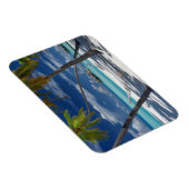 熱帯ビーチ |サンディビーチ、モルディブ マグネット (右側)