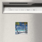 熱帯ビーチ |サンディビーチ、モルディブ マグネット (インサイチュ (食洗機))