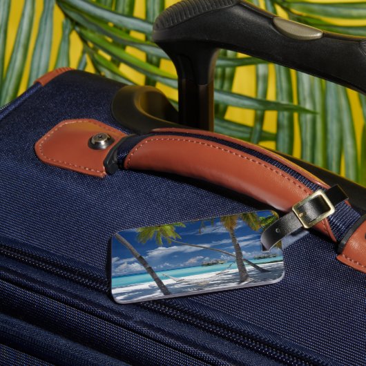 熱帯ビーチ |サンディビーチ、モルディブ ラゲッジタグ (正面インサイチュ3)