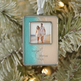 熱帯ビーチ シルバープレートフレームオーナメント