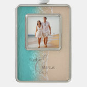 熱帯ビーチ シルバープレートフレームオーナメント (正面)