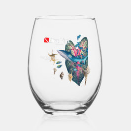 熱帯ビーチ ステムなしワイングラス