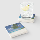 熱帯ビーチ|セイシェル ストーンコースター (横)