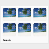 熱帯ビーチ |セーシェル スクエアシール (シート)