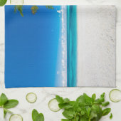 熱帯ビーチ |トロピカルランドスケープビーチスイング キッチンタオル (折り畳み)