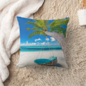 熱帯ビーチ |トロピカルランドスケープビーチスイング クッション (ブランケット)