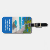 熱帯ビーチ |トロピカルランドスケープビーチスイング ラゲッジタグ (正面横)