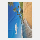 熱帯ビーチ |ハワイ州，マウイ，ワイレア キッチンタオル (縦)