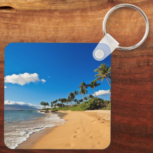 熱帯ビーチ |ハワイ州,マウイ,ワイレア キーホルダー (裏面)