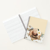 熱帯ビーチ パーソナライズされた ノートブック (内部)