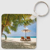 熱帯ビーチ |ビーチドミニカ共和国 キーホルダー (裏面)